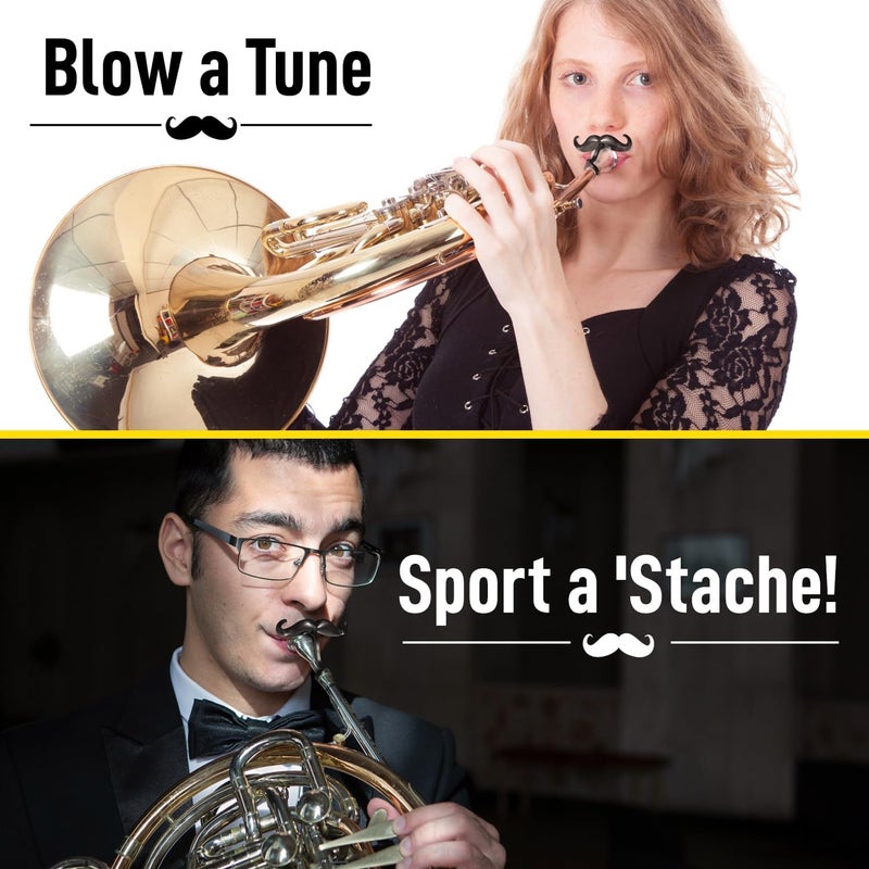 Samorillo [2 Pack] Clip-On Mustache For French Horns - Includes Protective Case - Made To Fit All French Horn Mouthpieces - Perfect Accessory For Young Musicians - Image 4